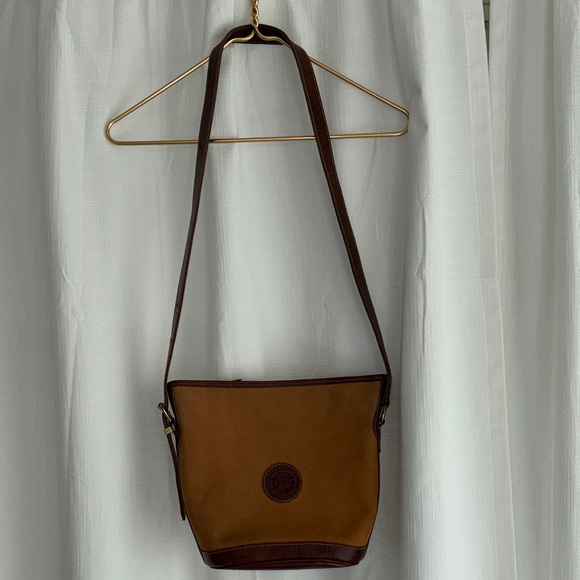 Canadian Pacific Hotels by Roots Tan & Brown Suede Bucket Bag - Picture 1 of 11